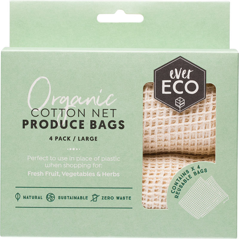 Ever Eco - Produce Bag Cotton Net 4 Pack Large