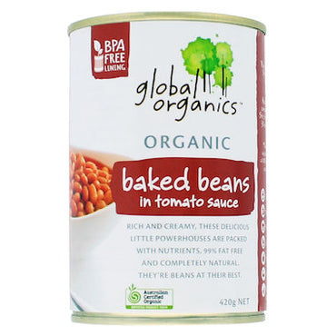 Global Organics - Baked Beans In Tomato Sauce Organic (canned) 400g
