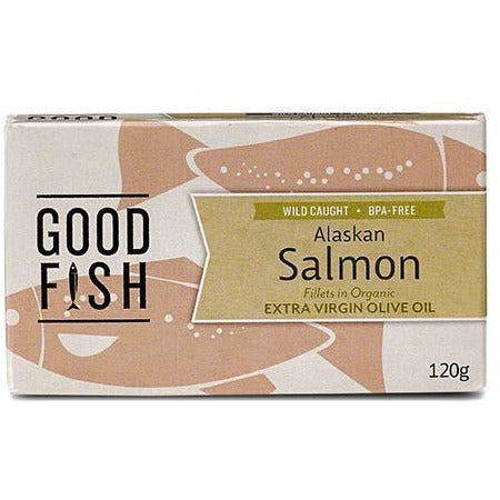 Good Fish - Salmon Wild Alaskan Fillets in Extra Virgin Org Olive Oil (canned) 120g