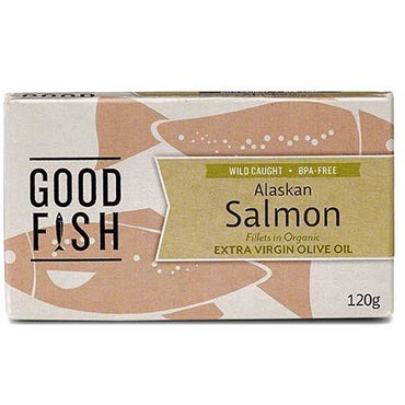 Good Fish - Salmon Wild Alaskan Fillets in Extra Virgin Org Olive Oil (canned) 120g