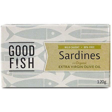 Good Fish - Sardines Wild Fillets in Extra Virgin Org Olive Oil (canned) 120g