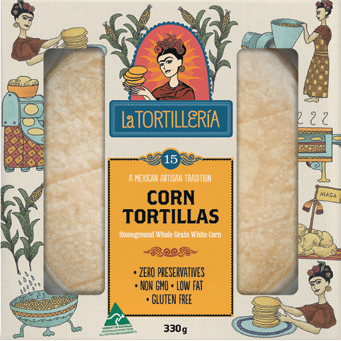 La Tortilleria - Corn Tortilla 15 Pack 330g (14.5cm)